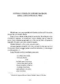 Historia y poesía de Antonio Machado. Soria, constante en su vida / Heliodoro Carpintero | Biblioteca Virtual Miguel de Cervantes