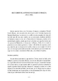 Recuerdo de Antonio Machado en Baeza (1914-1918) / Rafael Laínez Alcalá  | Biblioteca Virtual Miguel de Cervantes