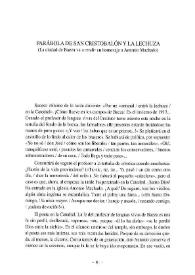 Parábola de San Cristobalón y la lechuza (La ciudad de Baeza va a rendir un homenaje a Antonio Machado)  / Juan Pasquau | Biblioteca Virtual Miguel de Cervantes