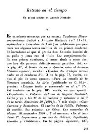 "Retrato en el tiempo": un poema inédito de Antonio Machado / Luis Felipe Vivanco | Biblioteca Virtual Miguel de Cervantes