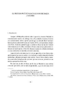 El período poético machadiano de Baeza (1912-1919)  / Juan Carlos Ortiz Lozano | Biblioteca Virtual Miguel de Cervantes