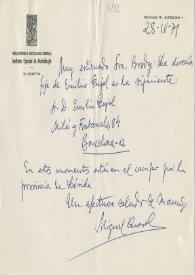 Original manuscrito de Querol (Gavalda), Miguel a Brody, Elaine. 1971-04-28 | Biblioteca Virtual Miguel de Cervantes