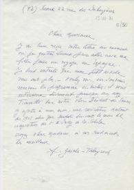 Original manuscrito de Talayrach-Guinle, Françoise a Brody, Elaine. 1971-07-05 | Biblioteca Virtual Miguel de Cervantes