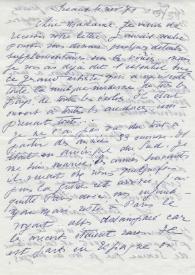 Original manuscrito de Talayrach-Guinle, Françoise a Brody, Elaine. 1971-11-04 | Biblioteca Virtual Miguel de Cervantes