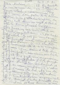 Original manuscrito de Viñes Soto, Elvira a Brody, Elaine. 1971-03-09 | Biblioteca Virtual Miguel de Cervantes