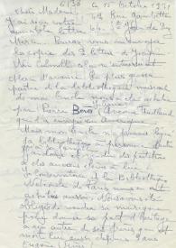 Original manuscrito de Viñes Soto, Elvira a Brody, Elaine. 1971-10-15 | Biblioteca Virtual Miguel de Cervantes