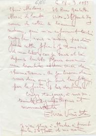 Original manuscrito de Viñes Soto, Elvira a Brody, Elaine. 1973-09-18 | Biblioteca Virtual Miguel de Cervantes