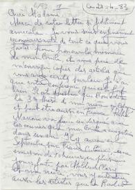 Original manuscrito de Viñes Soto, Elvira a Brody, Elaine. 1983-04-22 | Biblioteca Virtual Miguel de Cervantes