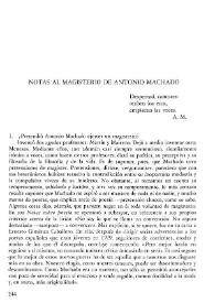 Notas al magisterio de Antonio Machado / Manuel Díaz Martínez | Biblioteca Virtual Miguel de Cervantes