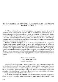 El magisterio de Antonio Machado para los poetas de postguerra / Leopoldo de Luis | Biblioteca Virtual Miguel de Cervantes