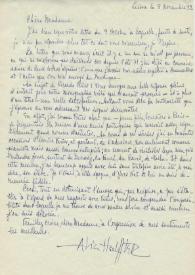 Original manuscrito de Halffter, Alicia a Brody, Elaine. 1972-11-08 | Biblioteca Virtual Miguel de Cervantes