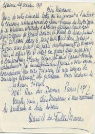 Original manuscrito de Leveque De Freitas Branco, Marie A. a Brody, Elaine. 1971-10-29 | Biblioteca Virtual Miguel de Cervantes