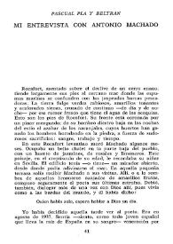 Mi entrevista con Antonio Machado / Pascual Pla y Beltrán | Biblioteca Virtual Miguel de Cervantes