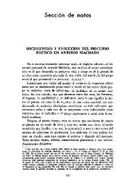 Sociogénesis y evolución del discurso poético en Antonio Machado
 / Ángel Berenguer | Biblioteca Virtual Miguel de Cervantes