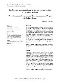 La distopía meritocrática y la utopía comunitarista de Michael Sandel / Lucas E. Misseri | Biblioteca Virtual Miguel de Cervantes