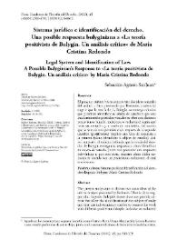 Sistema jurídico e identificación del derecho. Una posible respuesta bulyginiana a "La teoría positivista de Bulygin. Un análisis crítico" de María Cristina Redondo / Sebastián Agüero-San Juan | Biblioteca Virtual Miguel de Cervantes