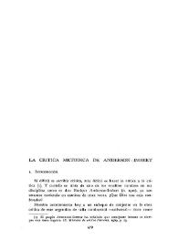 La crítica metódica de Anderson-Imbert / José Luis Martín | Biblioteca Virtual Miguel de Cervantes