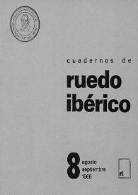 Cuadernos de Ruedo Ibérico. Núm. 8, agosto-septiembre 1966 | Biblioteca Virtual Miguel de Cervantes