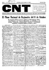 CNT : Órgano Oficial del Comité Nacional del Movimiento Libertario en Francia [Primera época]. Año I, núm. 6, 21 de octubre de 1944 | Biblioteca Virtual Miguel de Cervantes