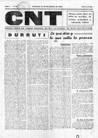 CNT : Órgano Oficial del Comité Nacional del Movimiento Libertario en Francia [Primera época]. Año I, núm. 10, 18 de noviembre de 1944 | Biblioteca Virtual Miguel de Cervantes