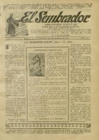 El Sembrador : Semanario Popular Dedicado a la Sagrada Familia, Justicia, Caridad y Paz. Tomo I, núm. 46, 8 de diciembre de 1929 | Biblioteca Virtual Miguel de Cervantes