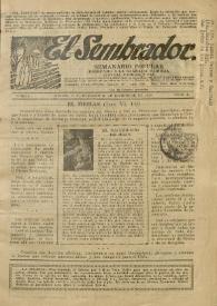 El Sembrador : Semanario Popular Dedicado a la Sagrada Familia, Justicia, Caridad y Paz. Tomo I, núm. 48, 22 de diciembre de 1929 | Biblioteca Virtual Miguel de Cervantes