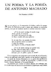 Un poema y la poesía de Antonio Machado / Por Francisco Ayala | Biblioteca Virtual Miguel de Cervantes