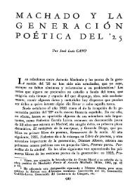 Machado y la generación poética del 27 / Por José Luis Cano | Biblioteca Virtual Miguel de Cervantes