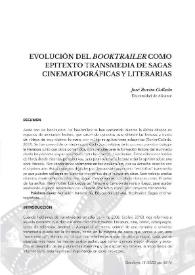 Evolución del "booktrailer" como epitexto transmedia de sagas cinematográficas y literarias / José Rovira Collado | Biblioteca Virtual Miguel de Cervantes