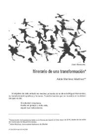 Itinerario de una transformación / Alicia Martínez Martínez | Biblioteca Virtual Miguel de Cervantes