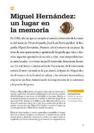 Miguel Hernández: un lugar en la memoria / José Luis Ferris | Biblioteca Virtual Miguel de Cervantes