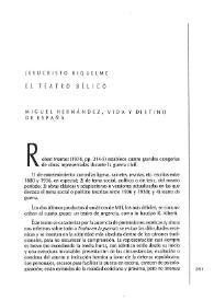 Miguel Hernández, vida y destino de España / Jesucristo Riquelme | Biblioteca Virtual Miguel de Cervantes