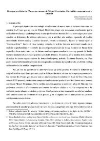 El empaque clásico de "El rayo que no cesa" de Miguel Hernández. Un análisis computacional y distante / Borja Navarro Colorado | Biblioteca Virtual Miguel de Cervantes