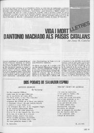 Vida i mort d'Antonio Machado als Països Catalans / per Josep M. Castellet | Biblioteca Virtual Miguel de Cervantes