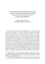 La recepción de tragedias de honor conyugal con mixtura de discursos: el caso de "La fuerza de la ley" de Agustín Moreto / Esther Borrego Gutiérrez | Biblioteca Virtual Miguel de Cervantes