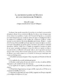 La representación de Madrid en las comedias de Moreto / Manuel Cornejo | Biblioteca Virtual Miguel de Cervantes