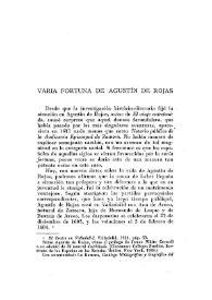 Varia fortuna de Agustín de Rojas

 / Narciso Alonso Cortés  | Biblioteca Virtual Miguel de Cervantes