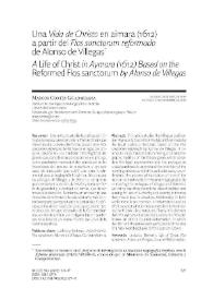 Una "Vida de Christo" en aimara (1612) a partir del "Flos sanctorum" reformado de Alonso de Villegas / Marcos Cortés Guadarrama | Biblioteca Virtual Miguel de Cervantes