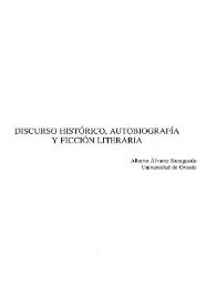 Discurso histórico, autobiografía y ficción literaria / Alberto Álvarez Sanagustín | Biblioteca Virtual Miguel de Cervantes