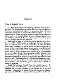 Prólogo a Gabriel Miró, "Años y leguas" / Mariano Baquero Goyanes | Biblioteca Virtual Miguel de Cervantes