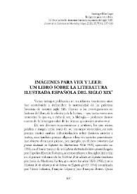 Imágenes para ver y leer: Un libro sobre la literatura ilustrada española del siglo XIX  / Santiago Díaz Lage | Biblioteca Virtual Miguel de Cervantes