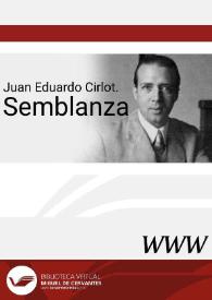 Juan Eduardo Cirlot. Semblanza | Biblioteca Virtual Miguel de Cervantes