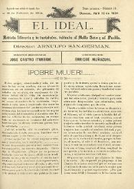 El Ideal : revista literaria y de variedades dedicada al bello sexo y al pueblo. Tomo I, núm. 12, 10 de abril de 1904 | Biblioteca Virtual Miguel de Cervantes