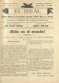 El Ideal : revista literaria y de variedades dedicada al bello sexo y al pueblo. Tomo I, núm. 15, 1.º de mayo de 1904 | Biblioteca Virtual Miguel de Cervantes