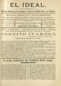 El Ideal : revista literaria y de variedades dedicada al bello sexo y al pueblo. Tomo I, núm. 26, 17 de julio de 1904 | Biblioteca Virtual Miguel de Cervantes