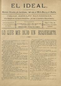 El Ideal : revista literaria y de variedades dedicada al bello sexo y al pueblo. Tomo I, núm. 42, 13 de noviembre de 1904 | Biblioteca Virtual Miguel de Cervantes