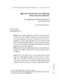 Aplicación del derecho y la justificación de las decisiones judiciales 
 / Luís Duarte d'Almeida  | Biblioteca Virtual Miguel de Cervantes