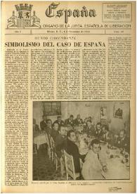 España : Órgano de la Junta Española de Liberación. Año I, núm. 40, 4 de noviembre de 1944 | Biblioteca Virtual Miguel de Cervantes