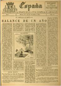 España : Órgano de la Junta Española de Liberación. Año I, núm. 43, 25 de noviembre de 1944 | Biblioteca Virtual Miguel de Cervantes