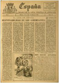 España : Órgano de la Junta Española de Liberación. Año I, núm. 44, 2 de diciembre de 1944 | Biblioteca Virtual Miguel de Cervantes